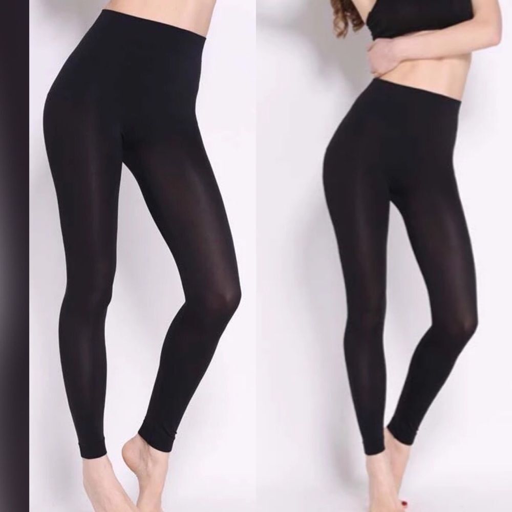 Black Stretchy Non See Through Leggings.